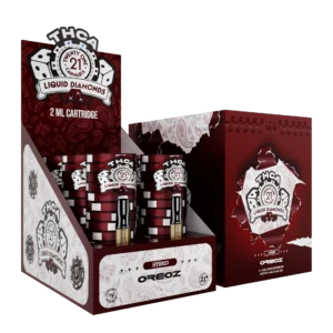 Twenty One Cannabis Liquid Diamonds Vape Cartridges 2ml THCA Oreoz (hybrid)