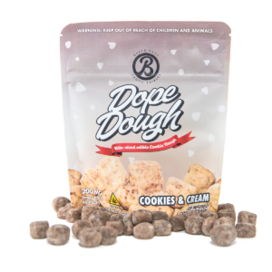 Baked Bags Edible Dope Dough 200mg D9 Cookies and Cream 10ct