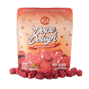Baked Bags Edible Dope Dough 200mg D9 Red Velvet 10ct