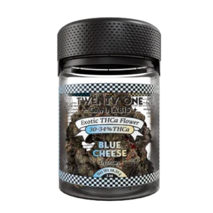 Twenty One Cannabis Exotic Flower 1 OZ THCA Blue Cheese (Indica)