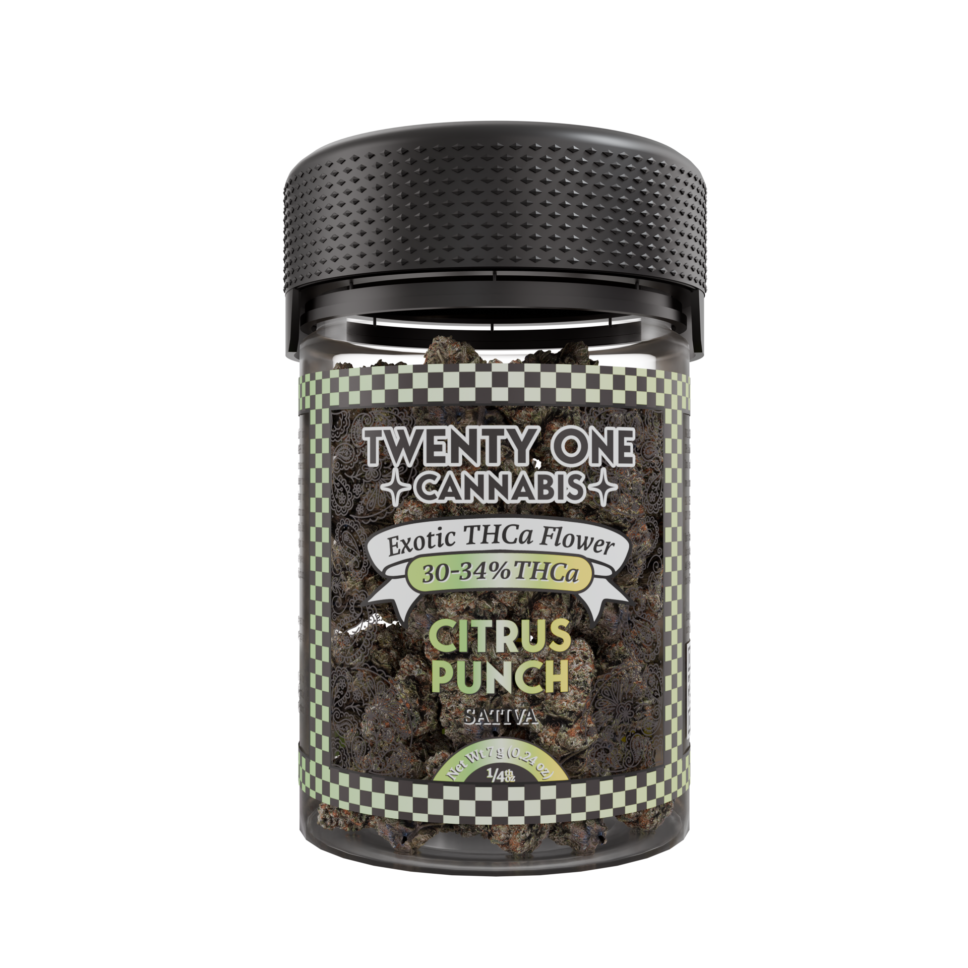Twenty One Cannabis Exotic Flower 7g THCA Citrus Punch (Sativa)