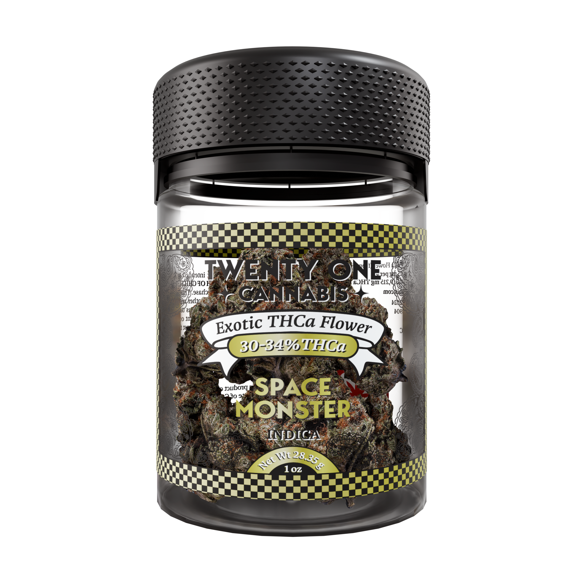 Twenty One Cannabis Exotic Flower 1 OZ THCA Space monster (Indica)
