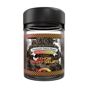Twenty One Cannabis Premium Flower 1 OZ THCA Lemon Cherry Gelato (hybrid)