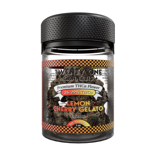 Twenty One Cannabis Premium Flower 1 OZ THCA Lemon Cherry Gelato (hybrid)