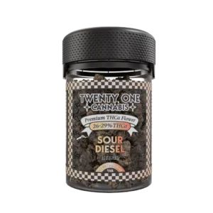 Twenty One Cannabis Premium Flower 7g THCA Sour Diesel (Hybrid)