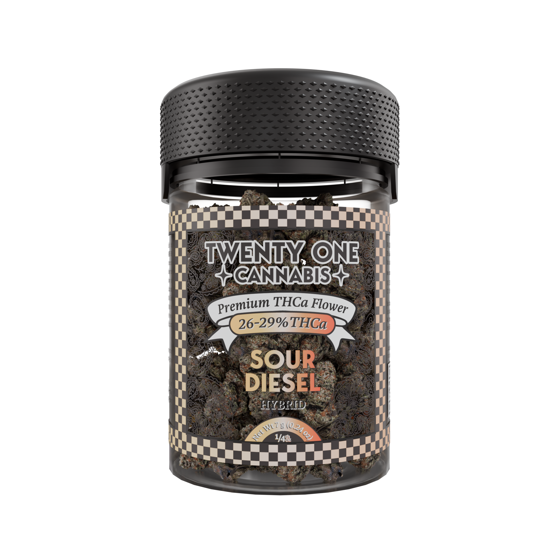 Twenty One Cannabis Premium Flower 7g THCA Sour Diesel (Hybrid)