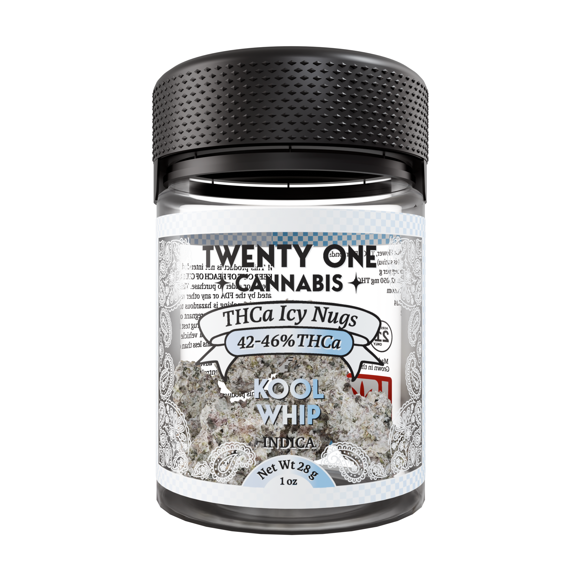 Twenty One ICY Flower 1 oz THCA Kool Whip (Indica)