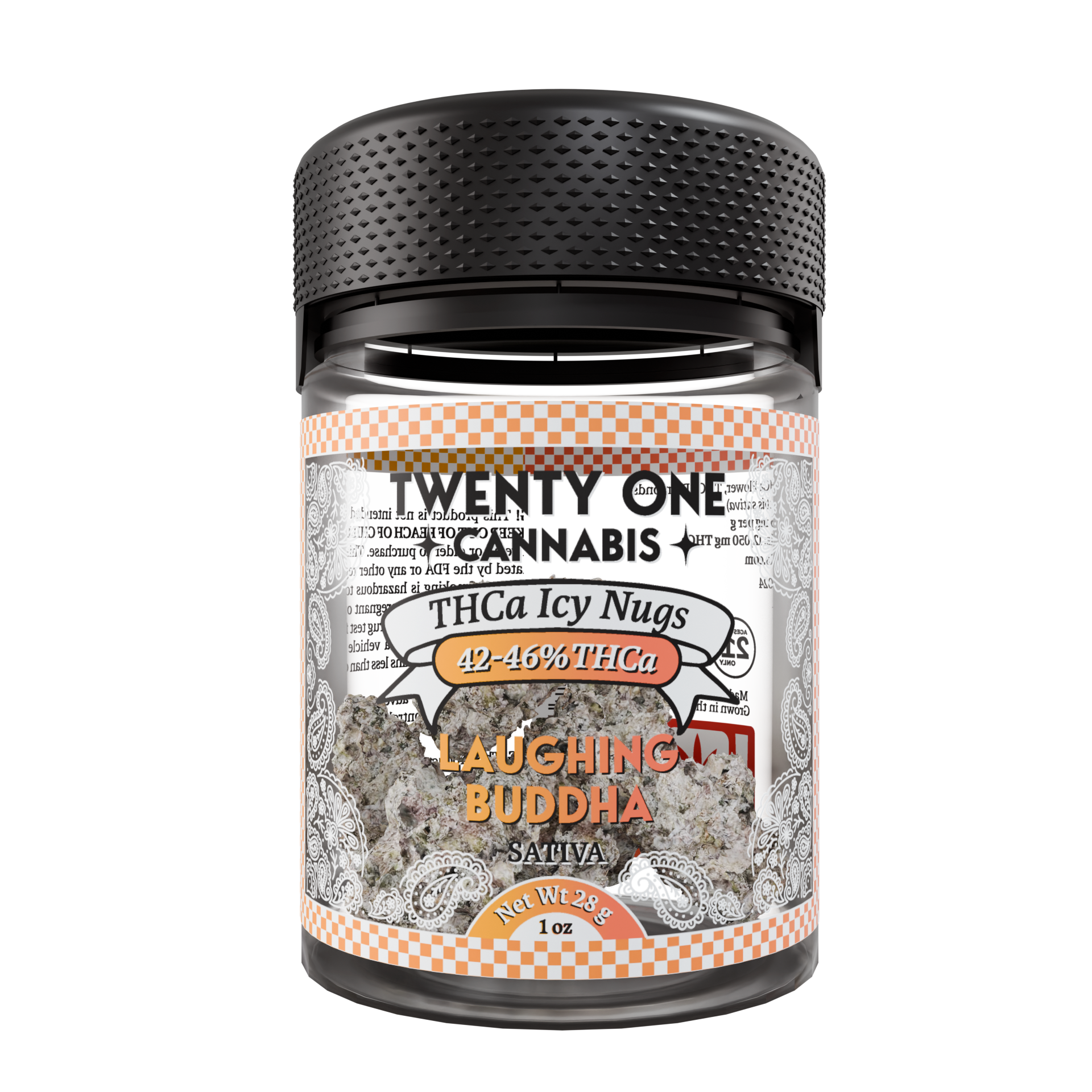Twenty One Cannabis ICY Flower 1 oz THCA Laughing Buddha (Sativa)