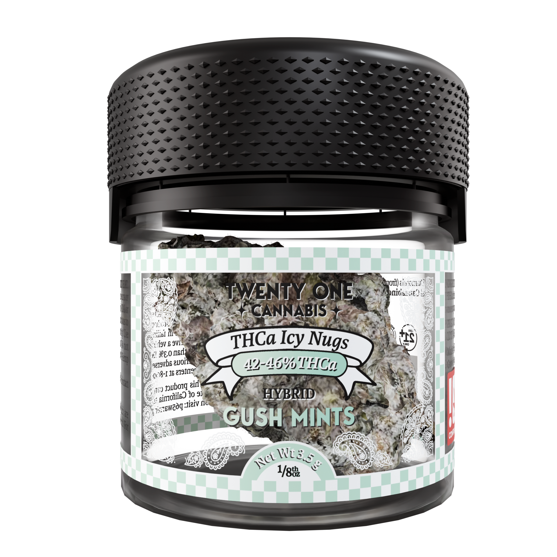 Twenty One Cannabis ICY Flower 3.5g THCA Gush Mints (hybrid)