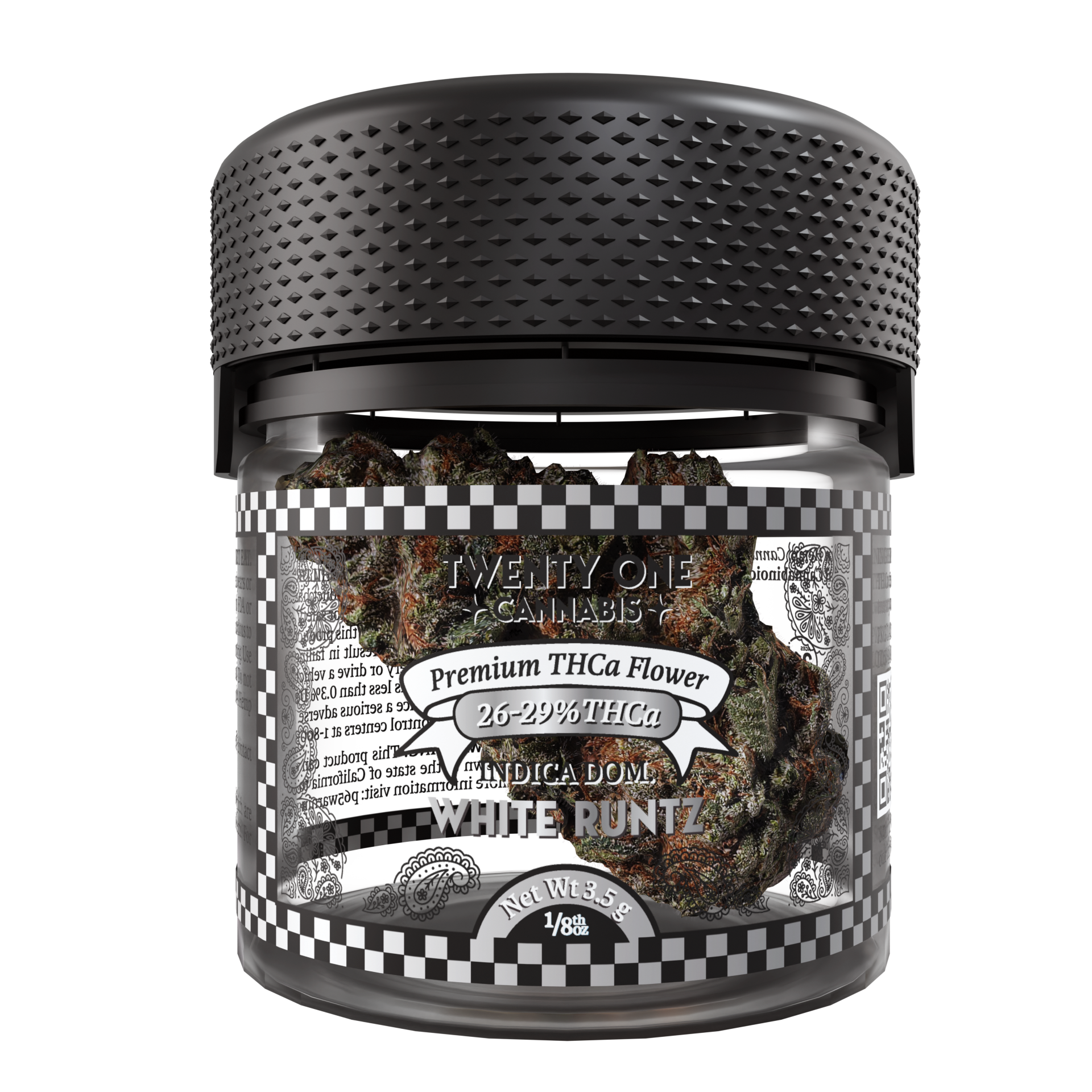 Twenty One Cannabis Premium Flower 3.5g THCA White Runtz (indica)