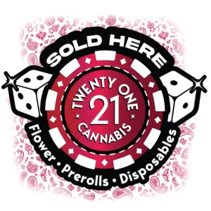 Twenty One Marketing Material Window Decal THCa Outside
