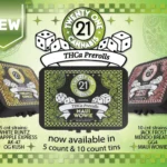 Twenty One Cannabis Marketing Material Flyer Tins and Prerolls THCA