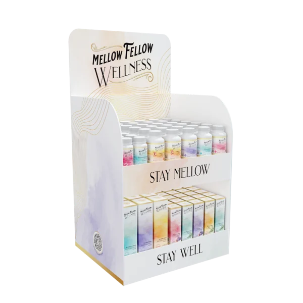 Mellow Fellow Wellness Cardboard Display