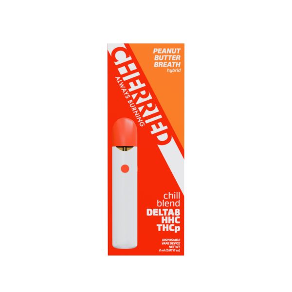 Cherried Vape Disposable 2ml Chill Blend Peanut Butter Breath (Hybrid)