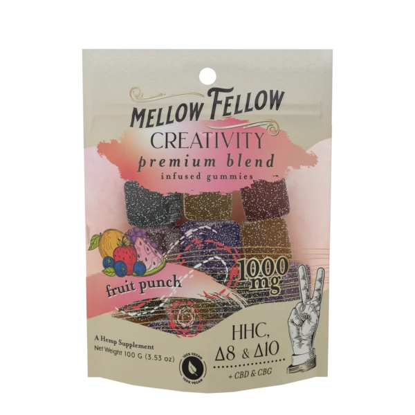 Mellow Fellow Premium M-Fusion 20pc Edibles 1000mg Creativity Blend Fruit Punch