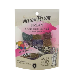Mellow Fellow Premium M-Fusion 20pc Edibles 1000mg Dream Blend Fruit Punch