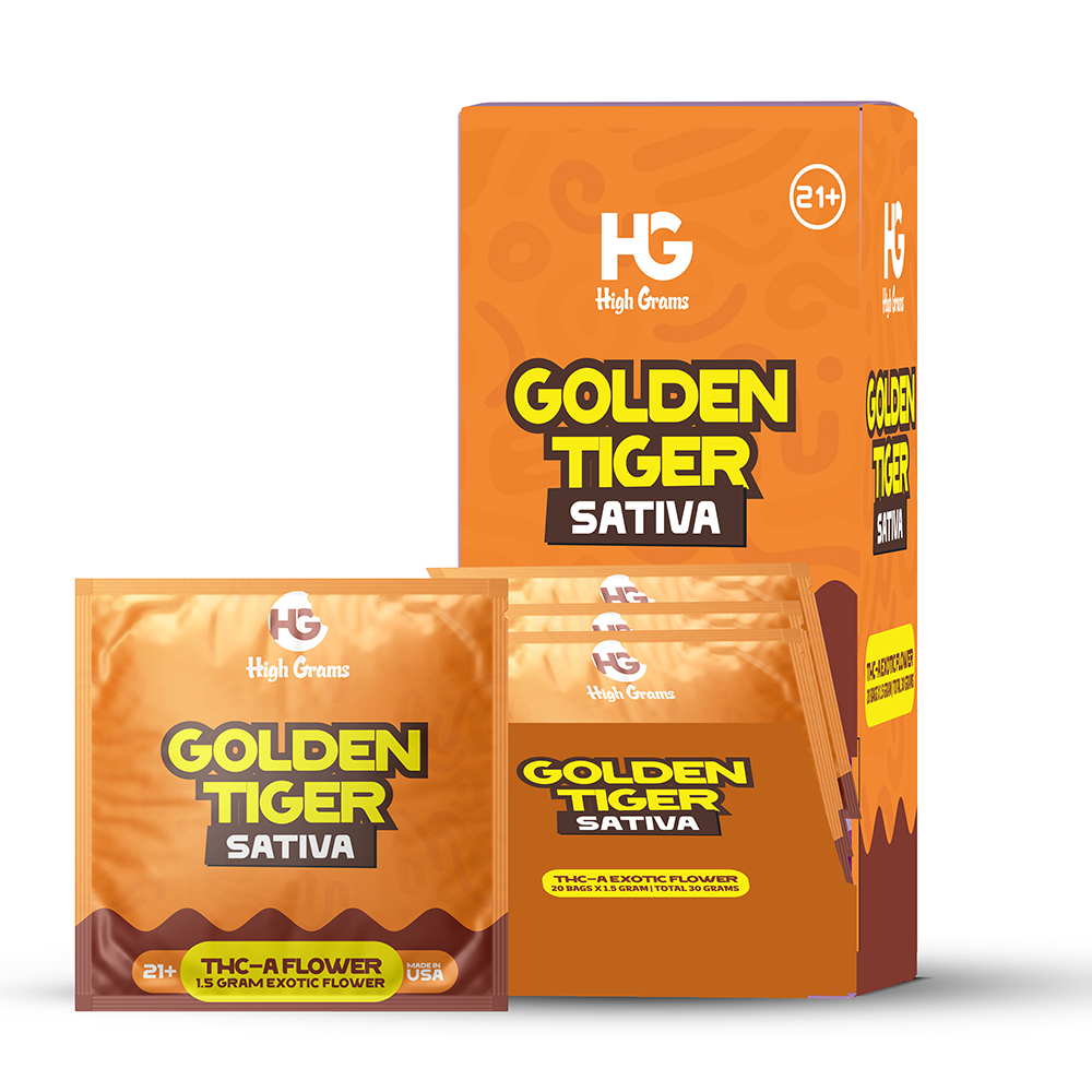 High Grams Flower 1.5g Exotic THCa Golden Tiger