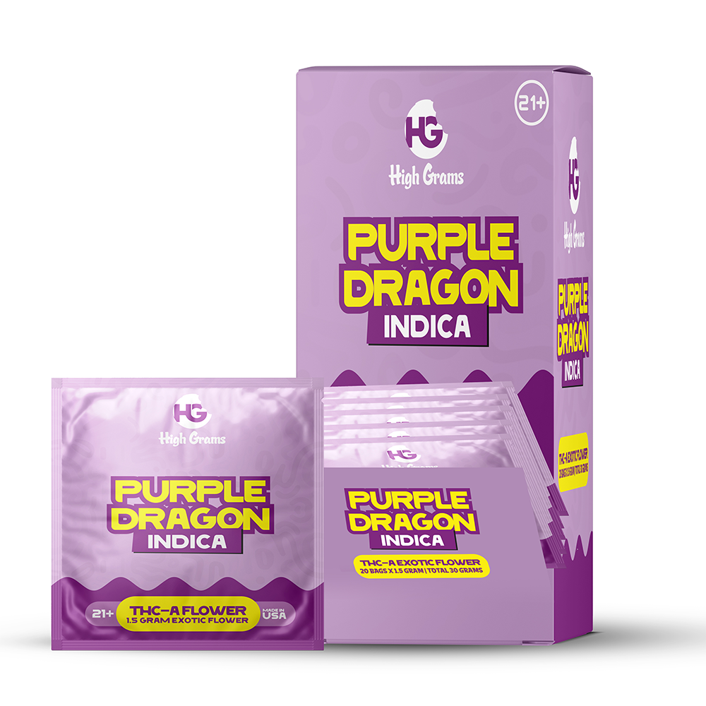 High Grams Flower 1.5g Exotic THCa – Purple Dragon