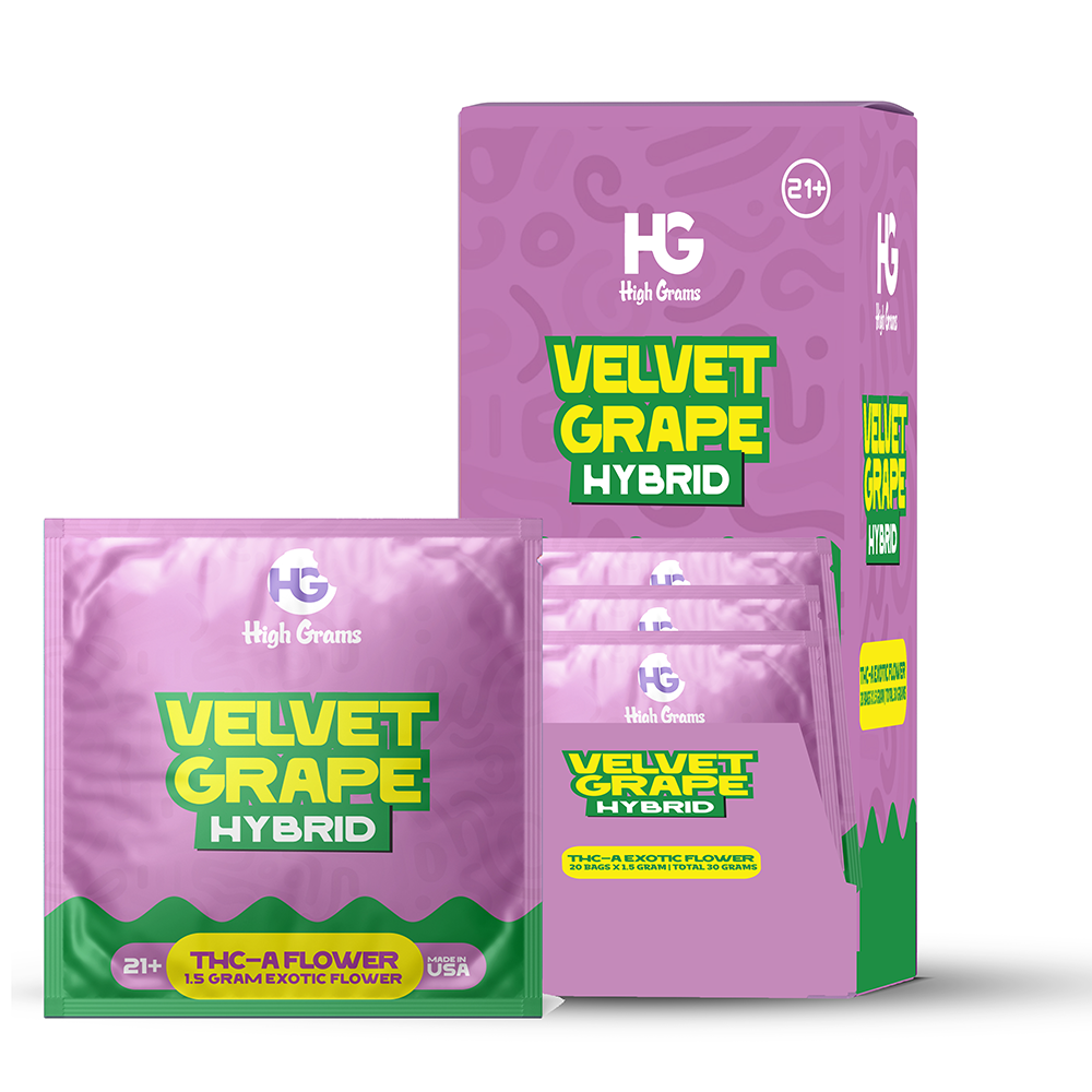 High Grams Flower 1.5g Exotic THCa – Velvet Grape