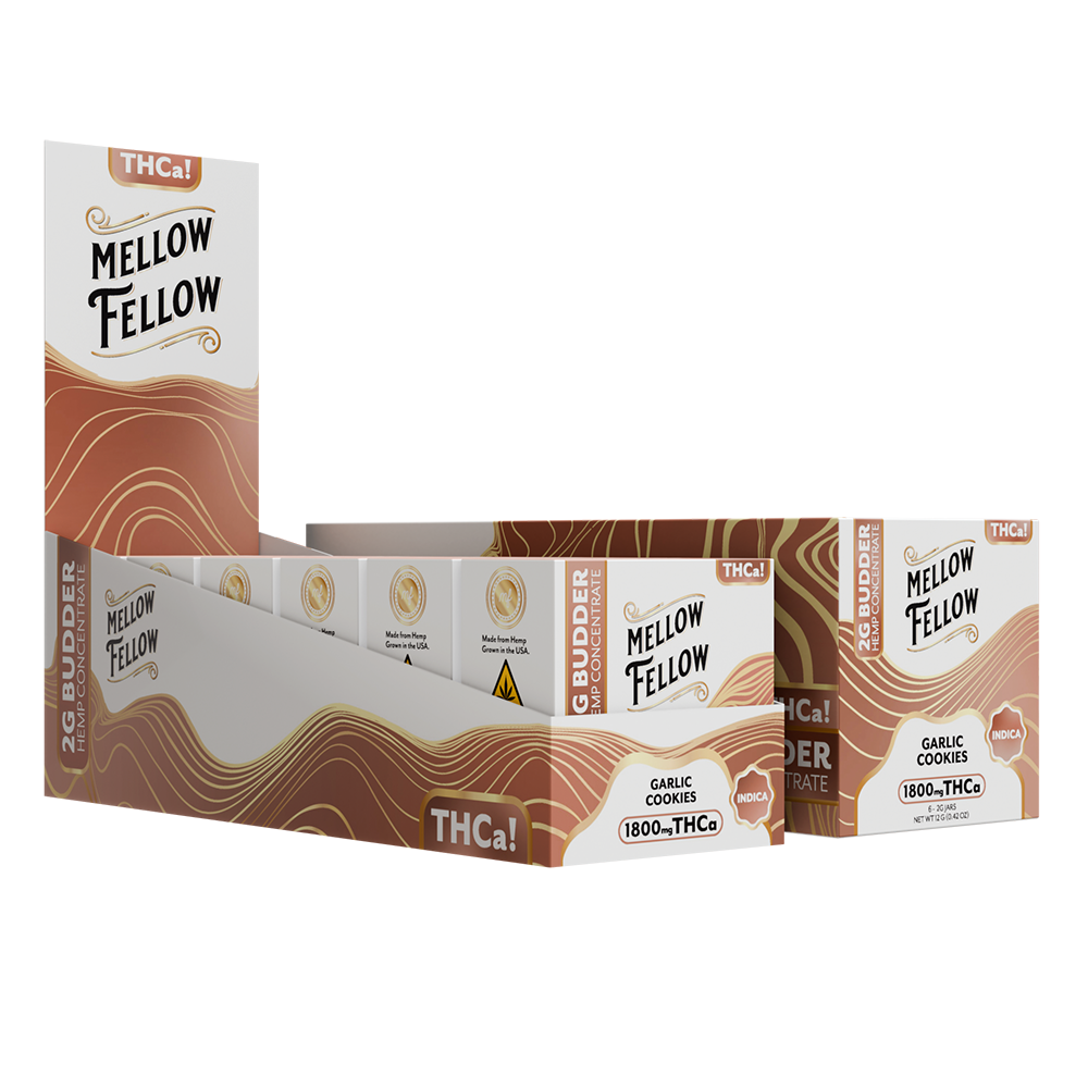 Mellow Fellow Premium Budder 2g THCA Garlic Cookies (Indica)