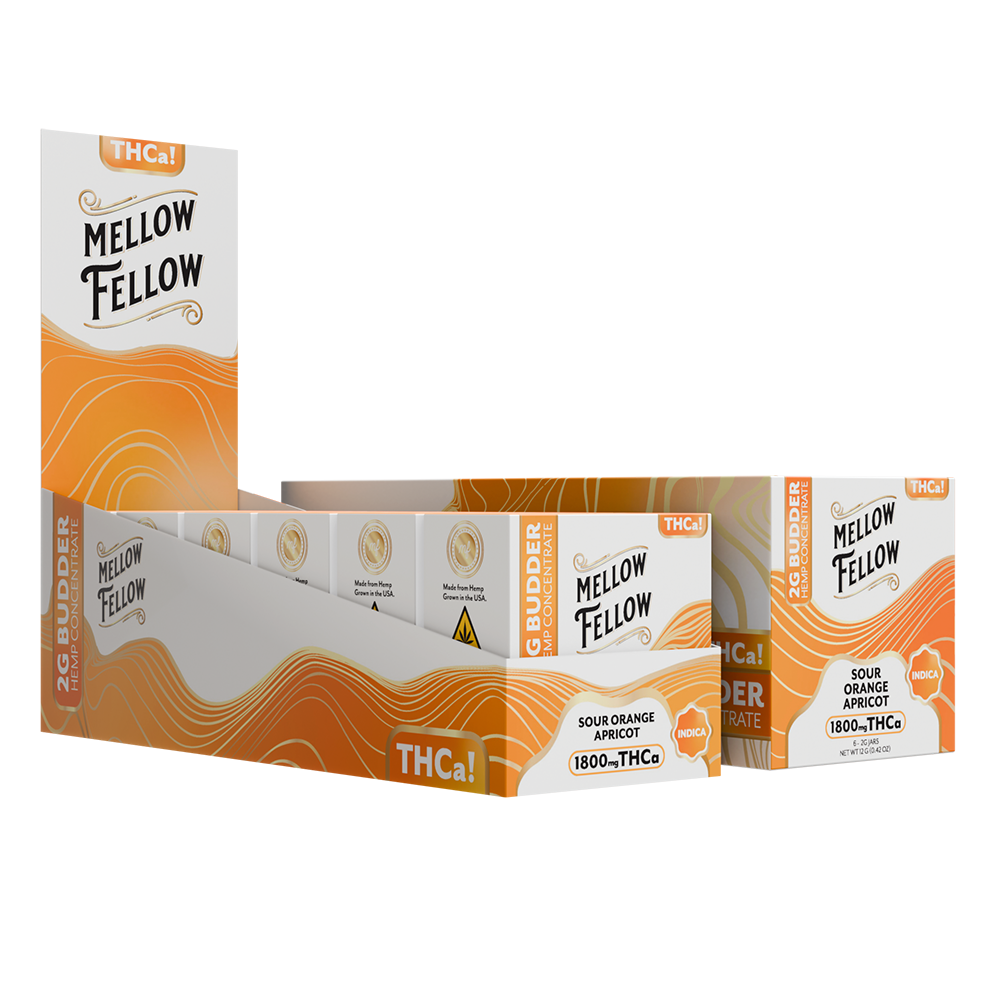 Mellow Fellow Premium Budder 2g THCA Sour Orange Apricot (Indica)