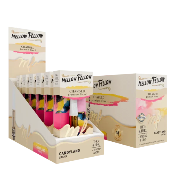 Mellow Fellow Premium Vape Cartridge 2ml Charged Blend Candyland (hybrid)
