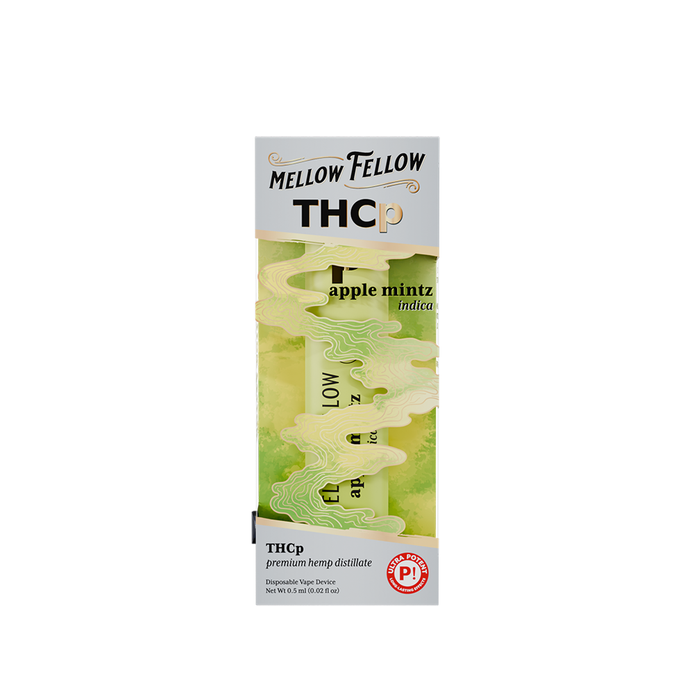 Mellow Fellow Premium Disposable Vape .5ml THCP Apple Mintz (Indica)