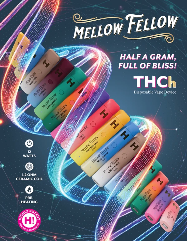 Mellow Fellow Marketing Material 8″x10″ Flyer 0.5ml THCh Disposables