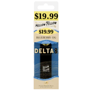 Mellow Fellow Premium Pre-Priced Vape Disposable 2ml D8 Blueberry OG (indica)