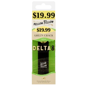 Mellow Fellow Premium Pre-Priced Vape Disposable 2ml D8 Green Crack (sativa)