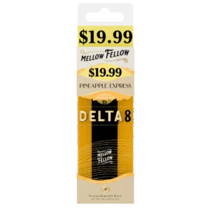 Mellow Fellow Premium Pre-Priced Vape Disposable 2ml D8 Pineapple Express (sativa)