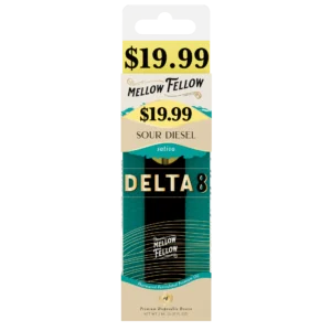 Mellow Fellow Premium Pre-Priced Vape Disposable 2ml D8 Sour Diesel (sativa)