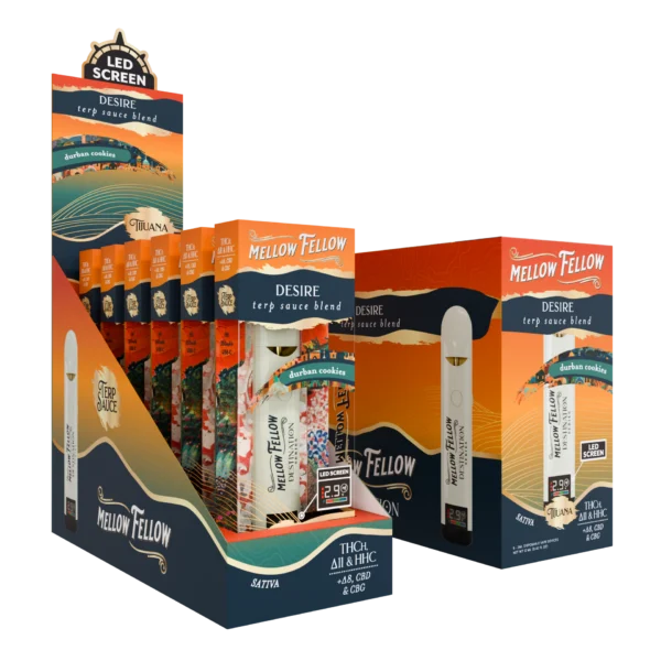 Mellow Fellow Terp Sauce Disposable Vape 2ml Desire Blend Durban Cookies (sativa)