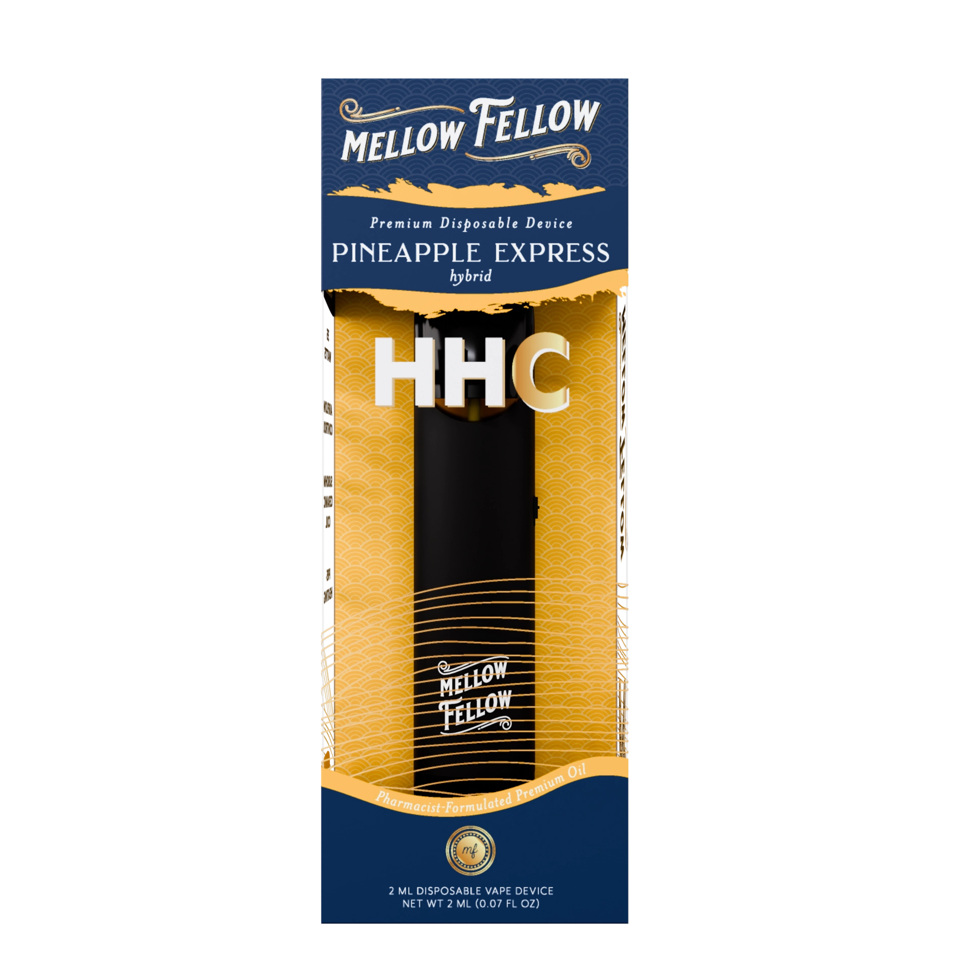 Mellow Fellow Premium Disposable Vape 2ml HHC Pineapple Express (hybrid)