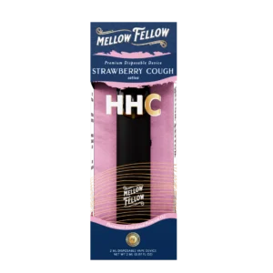 Mellow Fellow Premium Vape Disposable 2ml HHC Strawberry Cough (sativa)