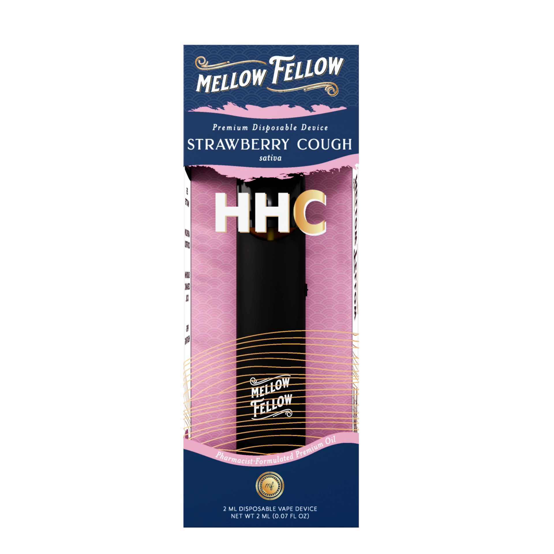 Mellow Fellow Premium Disposable Vape 2ml HHC Strawberry Cough (sativa)