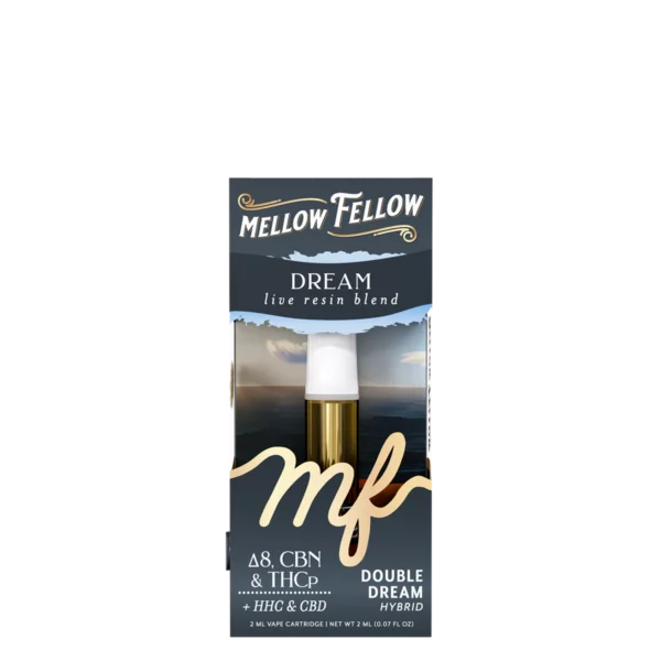 Mellow Fellow Live Resin Vape Cartridge 2ml Dream Blend Double Dream (hybrid)