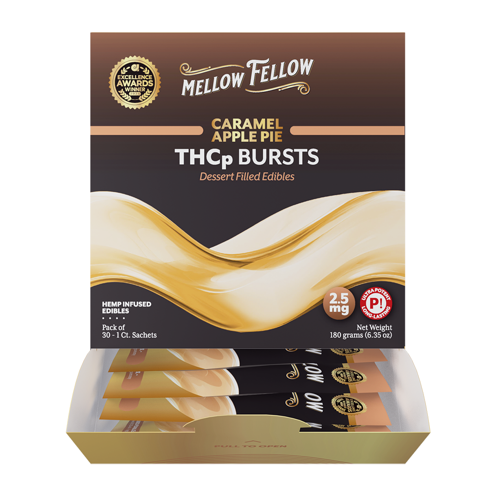 Mellow Fellow Edibles Bursts 2.5mg 1pc THCp Caramel Apple Pie