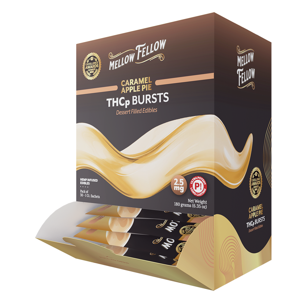 Mellow Fellow Edibles Bursts 2.5mg 1pc THCp Caramel Apple Pie