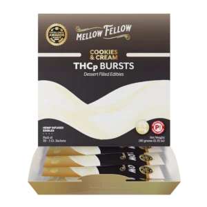 Mellow Fellow Edibles THCP Burst Sachets_Cookies & Cream-Display Box-2
