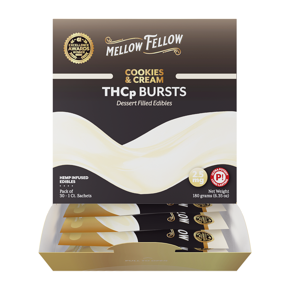 Mellow Fellow Edibles Bursts 2.5mg 1pc THCp Cookies and Cream