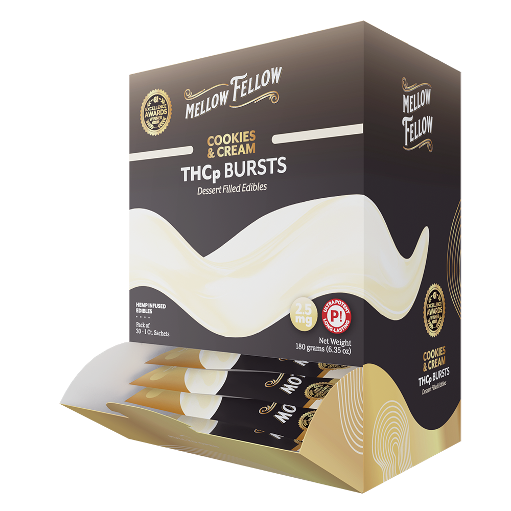 Mellow Fellow Edibles Bursts 2.5mg 1pc THCp Cookies and Cream