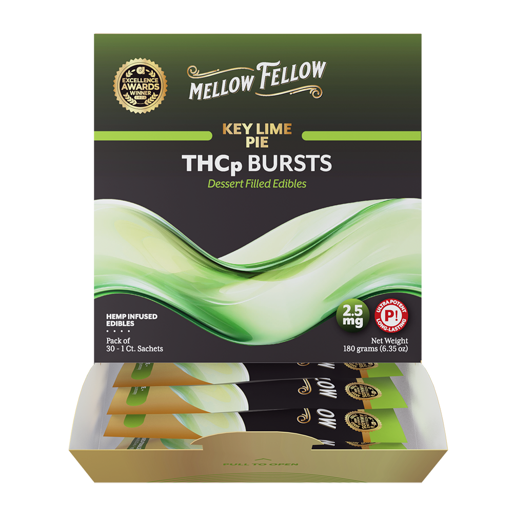 Mellow Fellow Edibles Bursts 2.5mg 1pc THCp Key Lime Pie