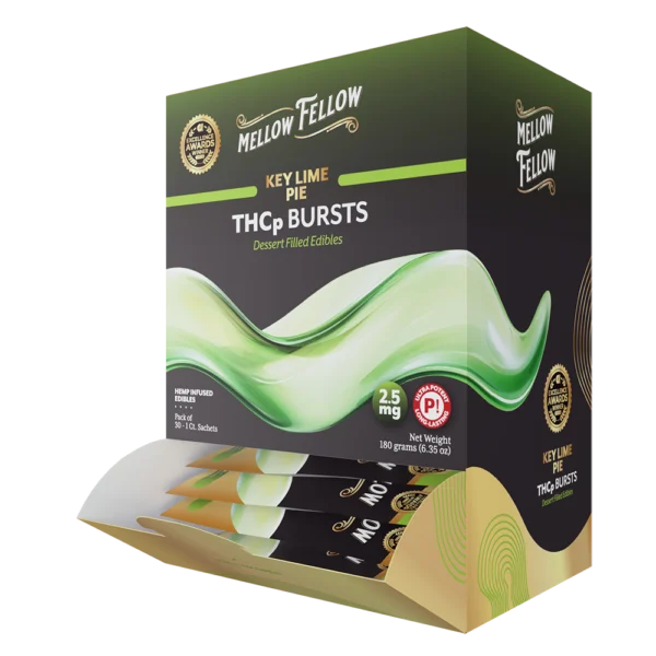 Mellow Fellow Edibles THCP Burst Sachets_Key Lime Pie-Display Box-3
