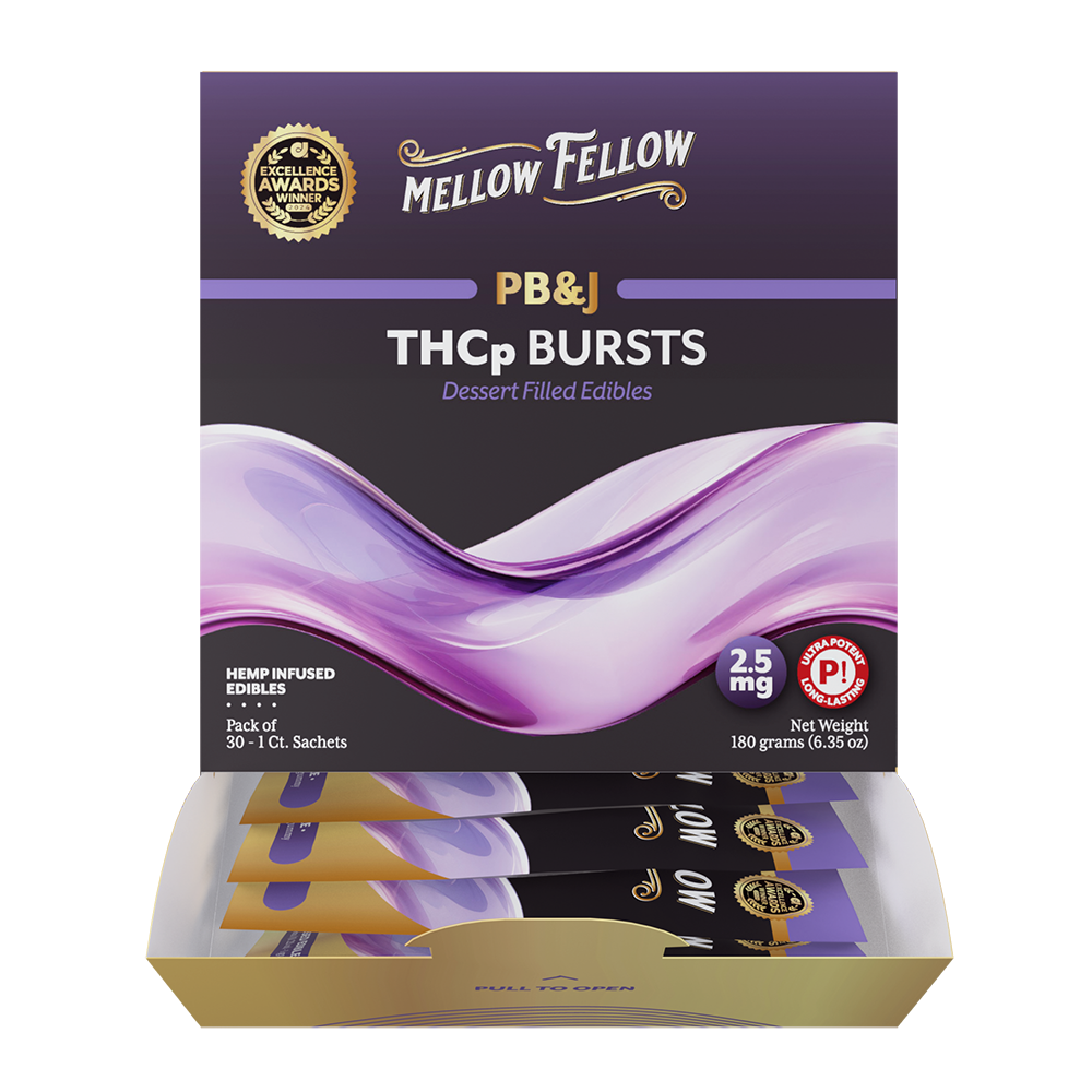 Mellow Fellow Edibles Bursts 2.5mg 1pc THCp PB&J