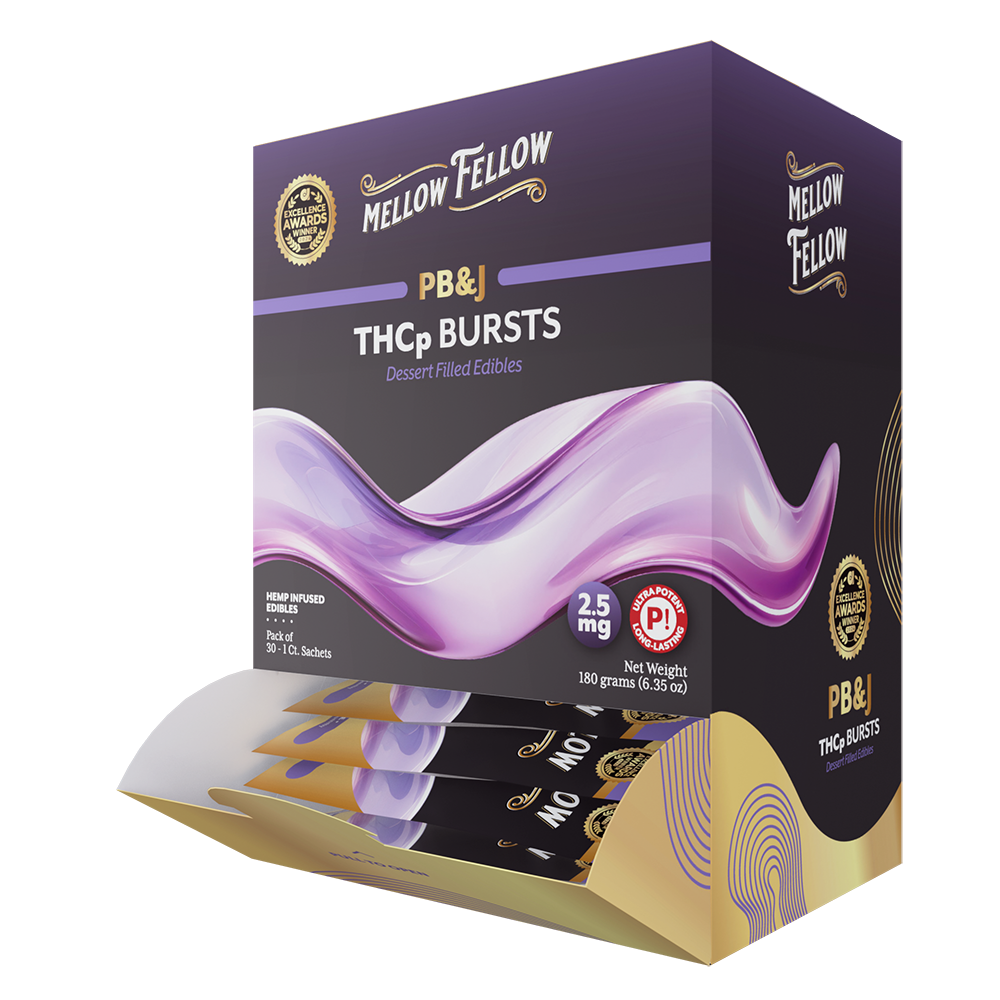 Mellow Fellow Edibles Bursts 2.5mg 1pc THCp PB&J