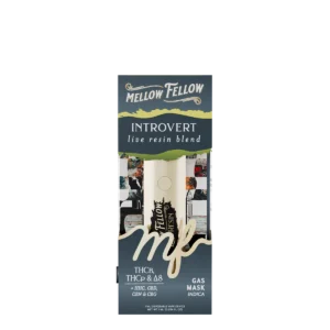 Mellow Fellow Live Resin Vape Disposable 1ml Introvert Blend Gas Mask (Indica)
