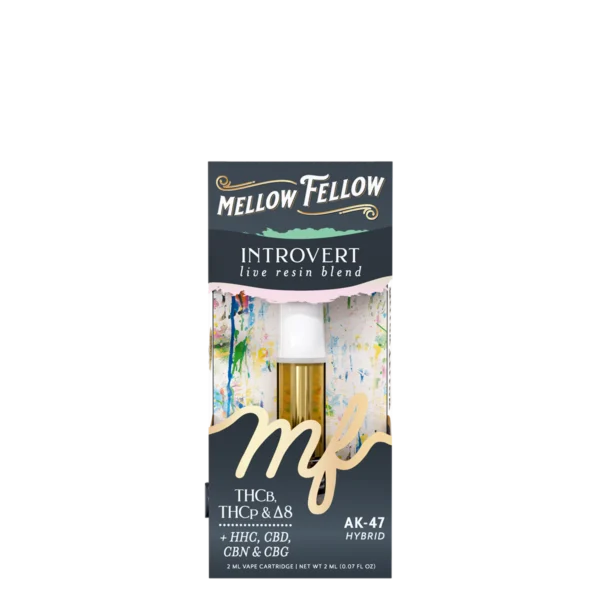 Mellow Fellow Live Resin Vape Cartridge 2ml Introvert Blend AK-47 (hybrid)