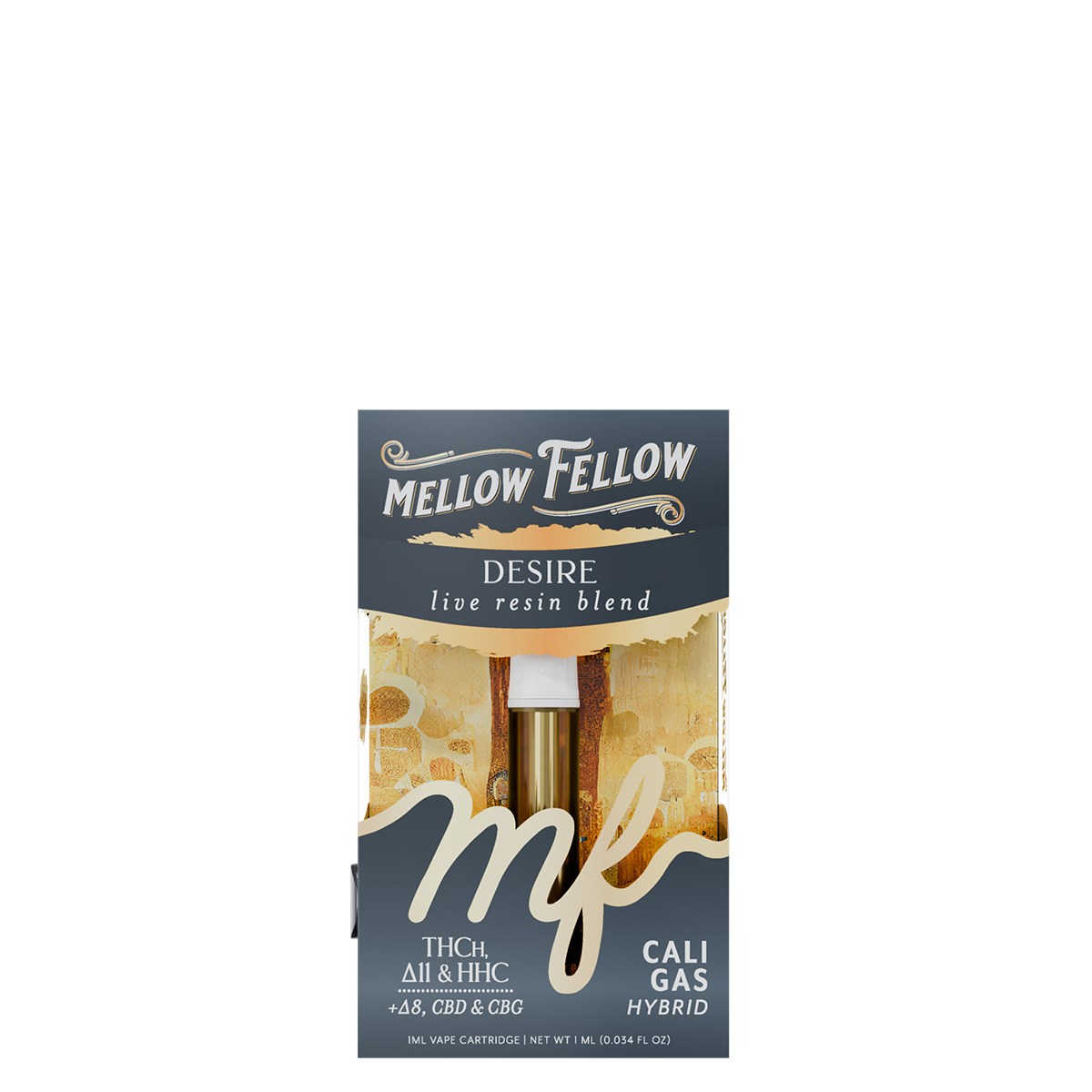Mellow Fellow Live Resin Vape Cartridge 1ml Desire Blend Cali Gas (hybrid)