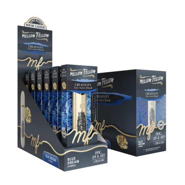 Mellow Fellow Live Resin Vape Disposable 2ml Creativity Blend Blue Dream (hybrid)
